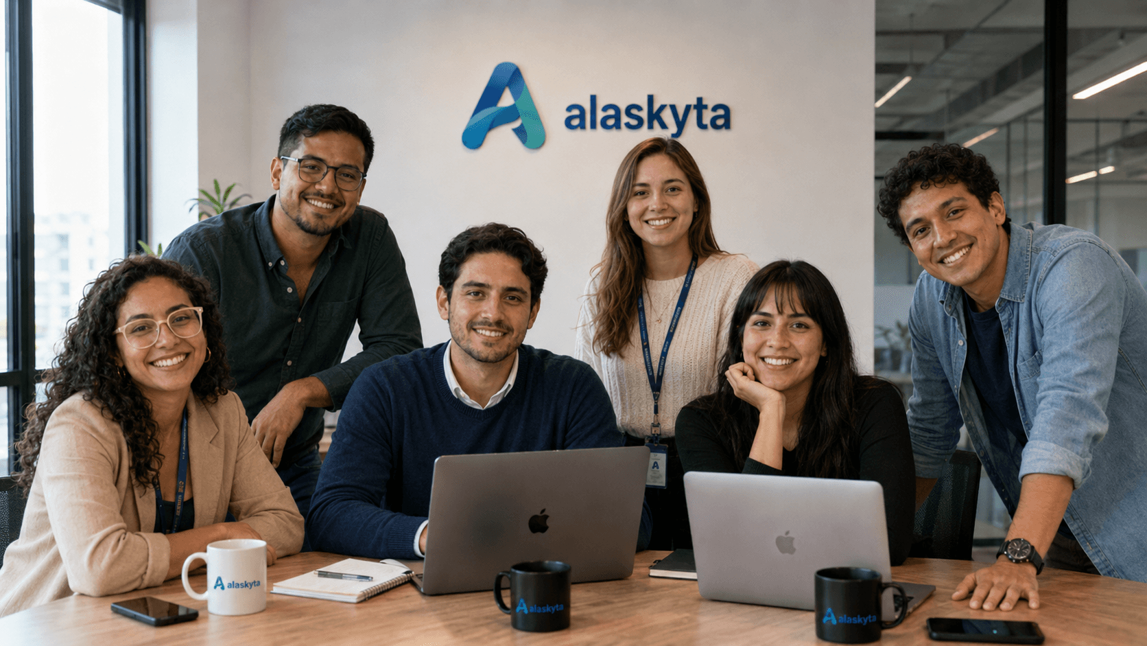 Equipo de Alaskyta trabajando